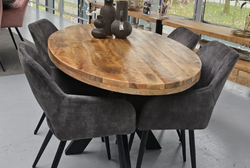 Mangohouten Eettafel Tulsa Ovaal 210×100 cm Mahom van Mangohoutonline.nl